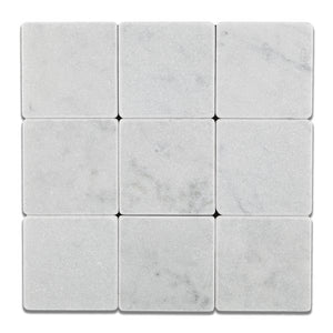 Carrara White Marble 4x4 Tumbled