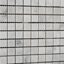 Load image into Gallery viewer, Carrara White Marble 5/8x5/8 mosaic tile