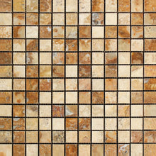Load image into Gallery viewer, Scabos Travertine 1x1&quot; Polished Mosaic