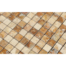 Load image into Gallery viewer, Scabos Travertine 1x1&quot; Polished Mosaic