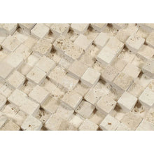 Load image into Gallery viewer, Ivory Travertine Splitface Mosaic 1&quot;x1&quot;