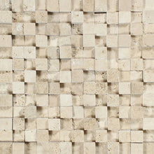 Load image into Gallery viewer, Ivory Travertine Splitface Mosaic 1&quot;x1&quot;