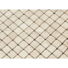 Load image into Gallery viewer, Ivory Travertine 1x1&quot; Tumbled Mosaic