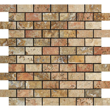 Load image into Gallery viewer, Scabos Travertine 1x2&quot; Polished Mosaic
