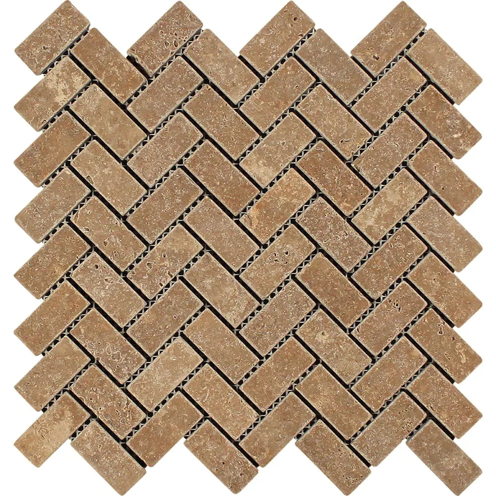 Noce Herringbone Travertine 1