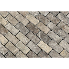 Load image into Gallery viewer, Silver Travertine Mosaic 1x2&quot;