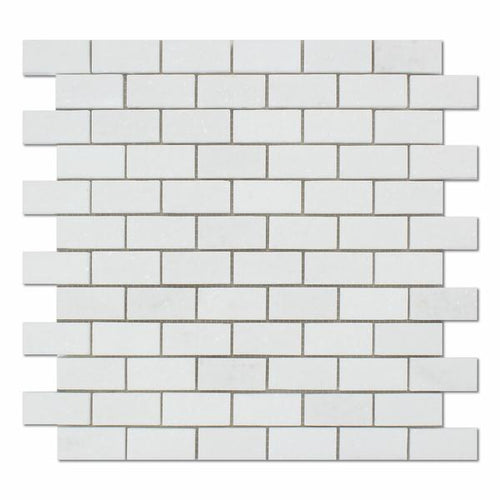 Thassos White 1x2 Polished Mosaic