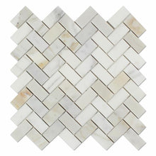 Load image into Gallery viewer, Calacatta Gold Marble 1&quot;x2&quot; Herringbone