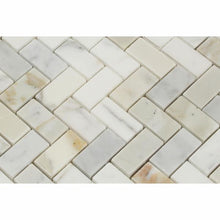 Load image into Gallery viewer, Calacatta Gold Marble 1&quot;x2&quot; Herringbone