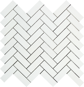 Thassos White 1"x3" Herringbone