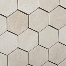 Load image into Gallery viewer, Crema Marfil Hexagon 2&quot; Mosaic polished
