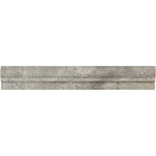 Silver Travertine OG1 Chair Rail Molding