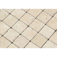Load image into Gallery viewer, Ivory Travertine 2x2&quot; Tumbled Mosaic