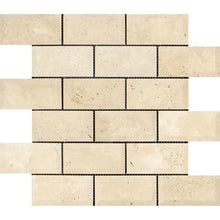 Load image into Gallery viewer, Ivory Travertine 2&quot;x4&quot; Deep Bevelled Mosaic