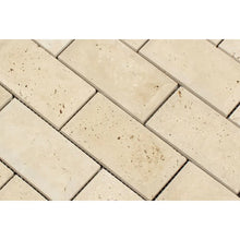 Load image into Gallery viewer, Ivory Travertine 2&quot;x4&quot; Deep Bevelled Mosaic