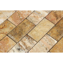 Load image into Gallery viewer, Scabos Travertine 2x4&quot; Deep Bevelled Mosaic