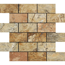 Load image into Gallery viewer, Scabos Travertine 2x4&quot; Polished Mosaic