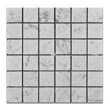 Load image into Gallery viewer, Carrara White Marble 2x2 mosaic tile
