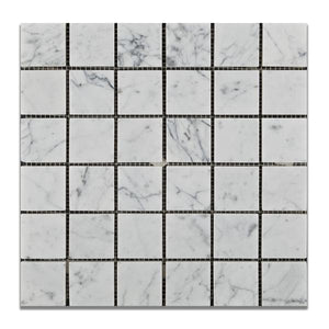 Carrara White Marble 2x2 mosaic tile