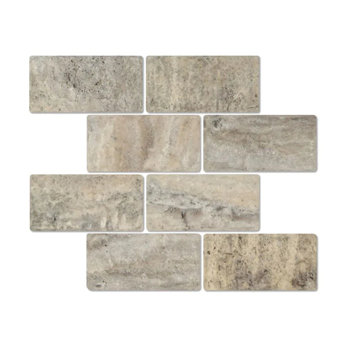 Silver Travertine 3x6