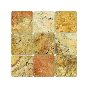 Scabos Travertine 4x4" Tumbled Tile