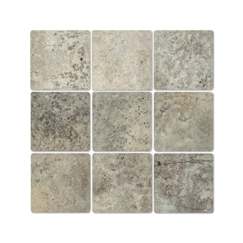 Silver Travertine 4x4