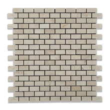 Load image into Gallery viewer, Crema Marfil Mini Brick Mosaic Polished