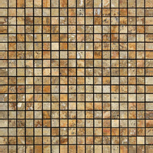 Load image into Gallery viewer, Scabos Travertine 5/8x5/8&quot; Polished Mosaic