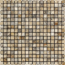Load image into Gallery viewer, Philadelphia Travertine 5/8&quot; x 5/8&quot; Tumbled Mosaic