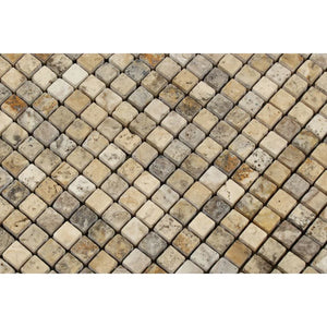 Philadelphia Travertine 5/8" x 5/8" Tumbled Mosaic