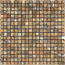 Load image into Gallery viewer, Scabos Travertine 5/8x5/8&quot; Tumbled Mosaic