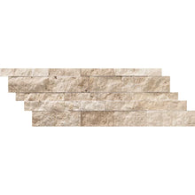 Load image into Gallery viewer, Ivory Travertine Splitface Ledger Panel 6&quot;x24&quot;