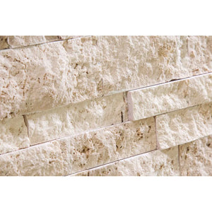 Ivory Travertine Splitface Ledger Panel 6"x24"