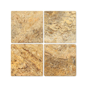 Scabos Travertine 6x6" Tumbled Tile