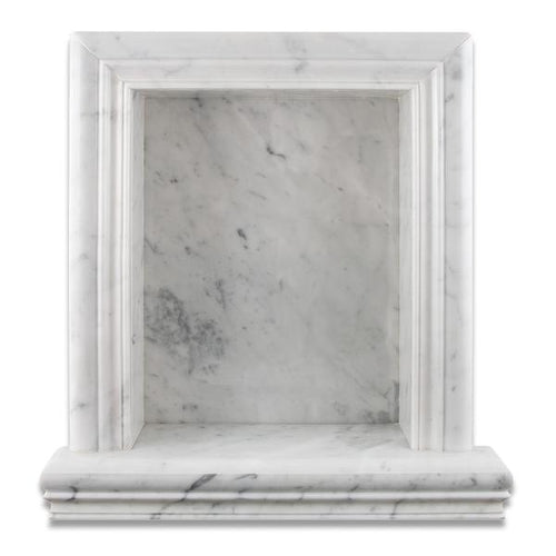 Carrara White Marble Custom Made Shampoo Niche