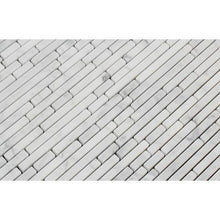 Load image into Gallery viewer, Carrara White Marble Bamboo sticks mosaic tile