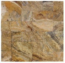 Load image into Gallery viewer, Autumn Travertine Paver Roman Pattern Tumbled