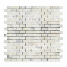 Load image into Gallery viewer, Calacatta Gold Marble Baby Brick polished mosaic