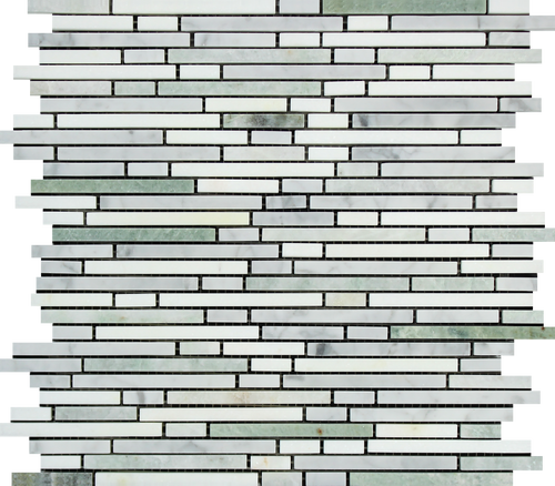 Thassos White Bamboo Sticks Ming Green