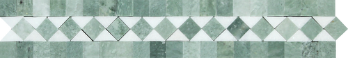 Thassos White Bias Border Green