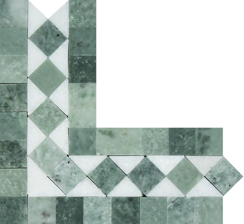 Thassos White Bias Corner Green