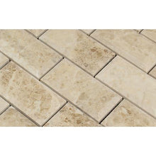 Load image into Gallery viewer, Cappuccino Deep Bevelled 2X4 Marble Mosaic polished