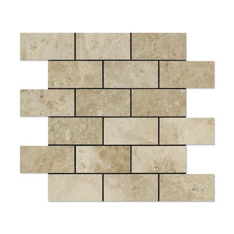 Cappuccino 2X4 Marble Mosaic polished