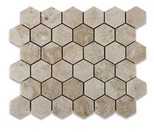 Load image into Gallery viewer, Cappuccino Hexagon 2X2 Marble Mosaic polished
