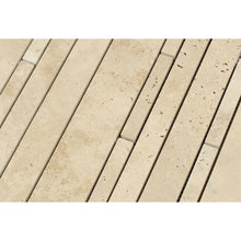Load image into Gallery viewer, Ivory Travertine Honed Random Strip Mosaic