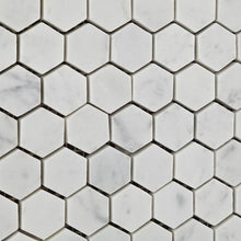 Load image into Gallery viewer, Carrara White Marble 1&quot; Inch Hexagon