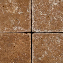 Load image into Gallery viewer, Noce Travertine 6x6 Tumbled Mosaic