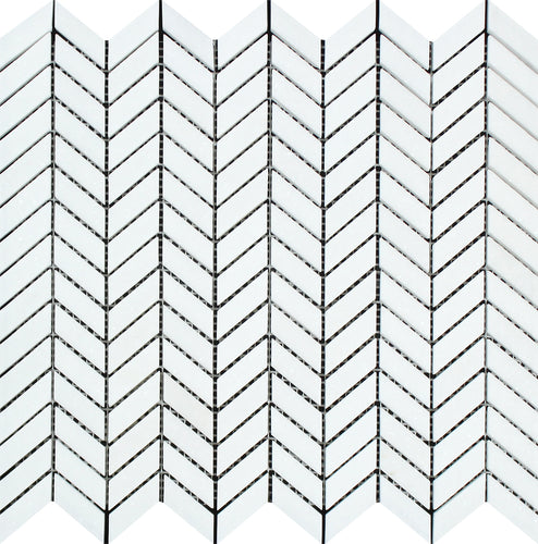 Thassos White Mini Chevron