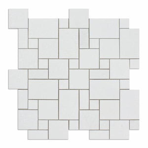 Thassos White Mini Versailles Mosaic