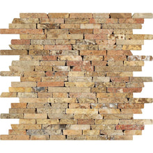 Load image into Gallery viewer, Scabos Travertine Random Strip Tumbled Mosaic